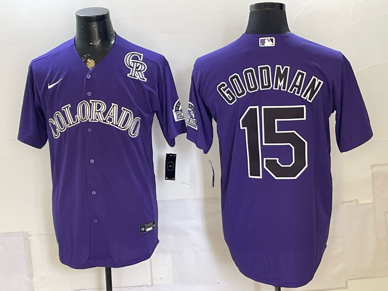 Men Colorado Rockies #15 Goodman  purple MLB 2026 jersey 0727001->philadelphia phillies->MLB Jersey